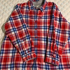 L.L.Bean plaid Fleece lined flannel shirt